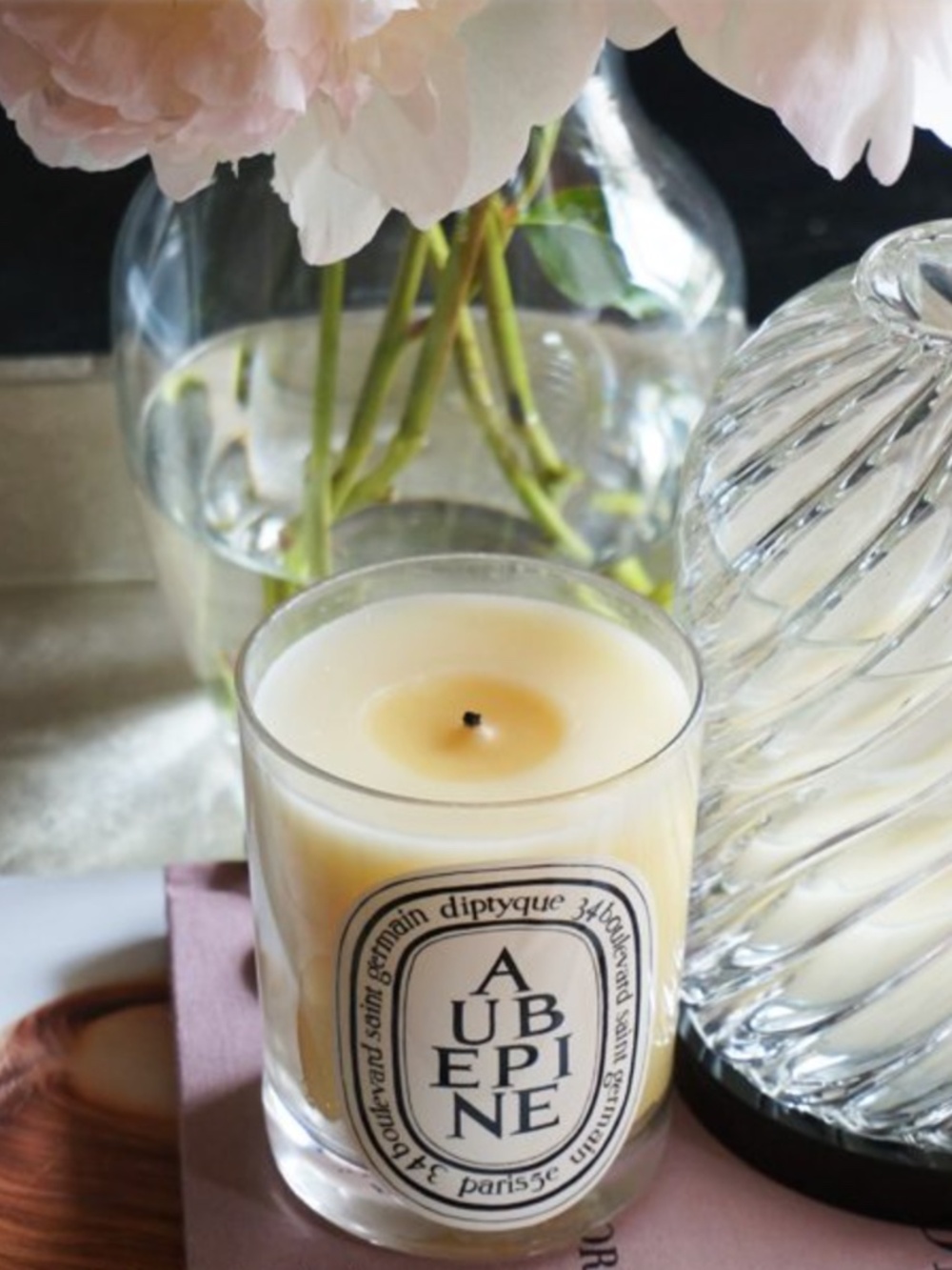 Diptyque Paris Aubepine (White Hawthorn) Bougie Parfumée Candle 35g RARE